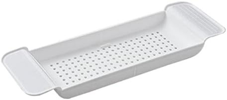 Flexman Plastic Bathtub Tray with Retractable Draining Design