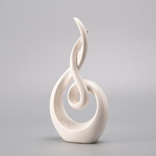 Modern Abstract Ceramic Statue - 5x25x105 Inch Home Dcor Sculpture