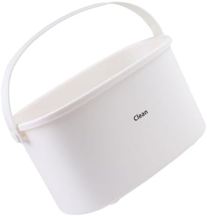 BESTOYARD 1Pc White Plastic Shower Basket with Handle