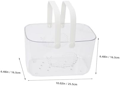 LIFKOME Plastic Bath Basket with Handle Organizer