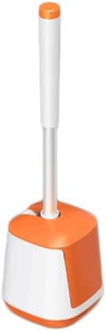 MUYRJLZX Orange Toilet Brush with Silicone Bristles