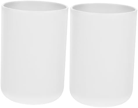 2pcs Lightweight PP Toothbrush Cups for Bathroom and Daily Use