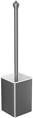 Soft Aluminum Toilet Brush with Wall-Mounted Holder