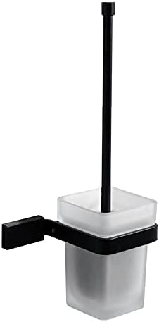 NOVOCE Toilet Brushes Set with Holder - Black