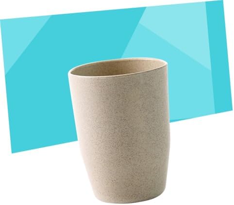 BUGUUYO Wheat Stem Rinsing Mug for Bathroom Use