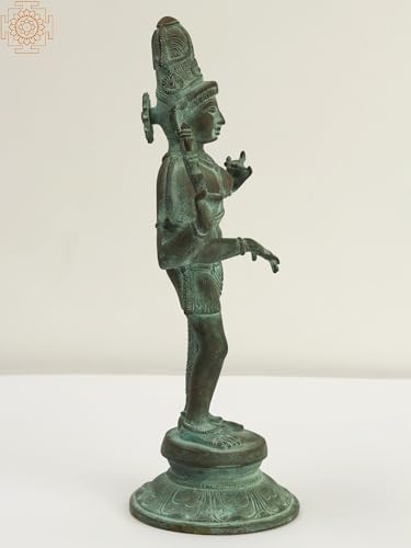 Brass Ardhanarishvara Statue 11 Inch Divine Unity