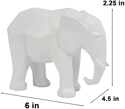 Cynkeyee Elephant Figurine Statue - Modern Minimalist Home Decor