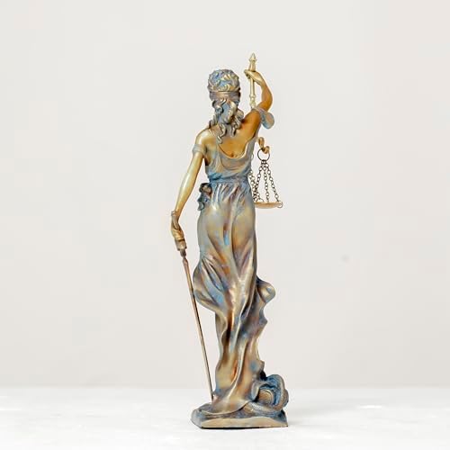 Bronze Lady Justice Statue 11-Inch Sculpture for Lawyers