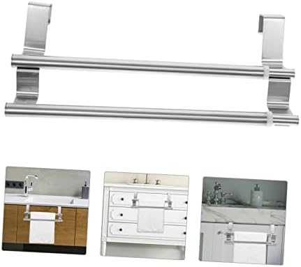 Adjustable Towel Rack for Bathroom with Dual Rod Design