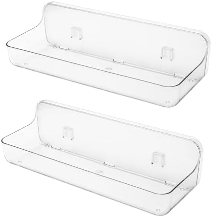 2pc Acrylic Wall Mount Organizer with Self Adhesive Tape