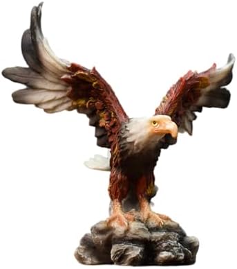 Golden Resin Flying Wild Eagle Statue