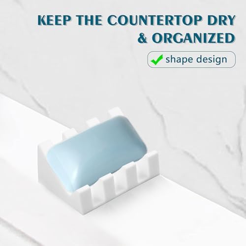 Coipdfty Soap Dishes with Suction and Drainage