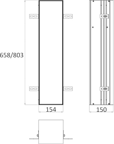 ASIS Plus Flush-Mounted Cabinet for Toilet Brush and Paper