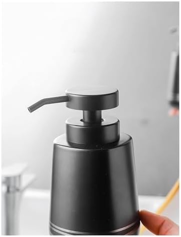 4-Piece Bathroom Dispenser Set with Pump Black