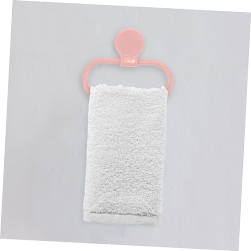 Pink Towel Holder Ring Self Adhesive No Drilling Required
