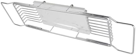 Fafeicy Metal Marble Bathtub Rack - Space Saving Multi Functional