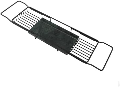 Fafeicy Metal Marble Bathtub Rack - Space Saving Anti Slip