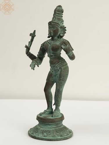 Brass Ardhanarishvara Statue 11 Inch Divine Unity
