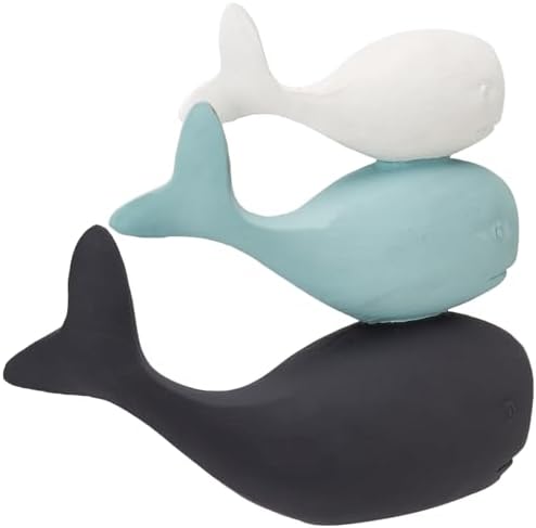 Deco 79 Polystone Whale Home Decor Statue with Acrylic Base