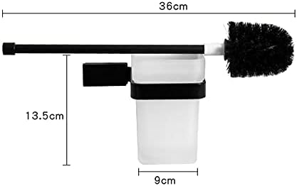 NOVOCE Toilet Brushes Set with Holder - Black