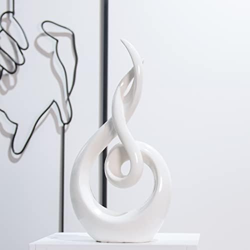 Modern Abstract Ceramic Statue - 5x25x105 Inch Home Dcor Sculpture