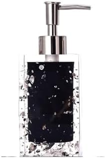 NTIYOU Countertop Soap Dispenser Glass-Like Resin Refillable Black