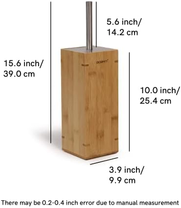 GOBAM Bamboo Toilet Bowl Cleaner and Holder Set