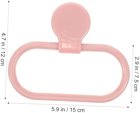 Pink Towel Holder Ring Self Adhesive No Drilling Required