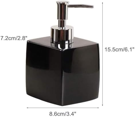 WZBNHYU Square Soap Dispenser Set Black