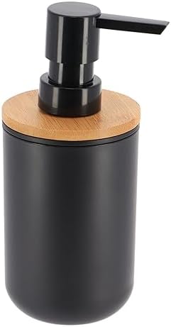 Black Soap Dispenser with Bamboo Top - 10 fl oz