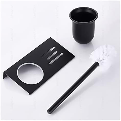 FFBINBIN Toilet Brush Holder Matte Black Aluminum 1