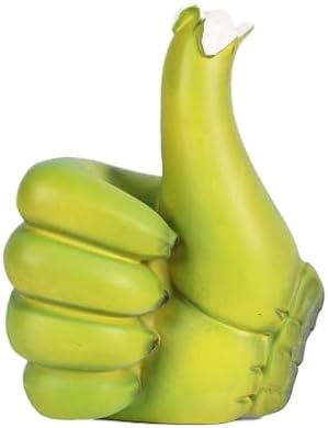 Banana Thumbs Up Hand Gesture Statue - 472 Green Resin