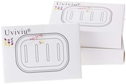 UVIVIU Plastic Soap Dish - Easy Cleaning Drain White