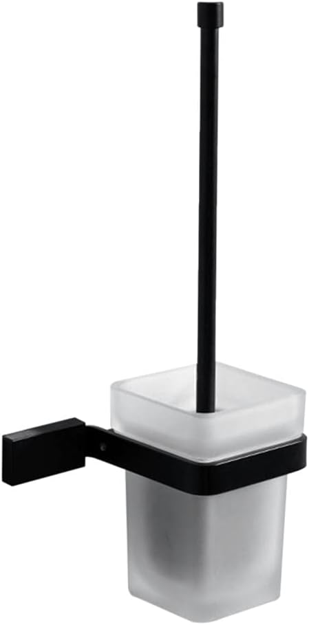 NOVOCE Toilet Brushes Set with Holder - Black
