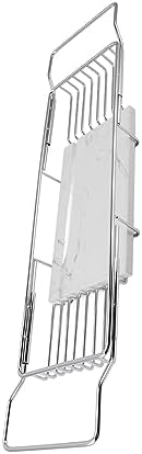 Fafeicy Metal Marble Bathtub Rack - Space Saving Multi Functional