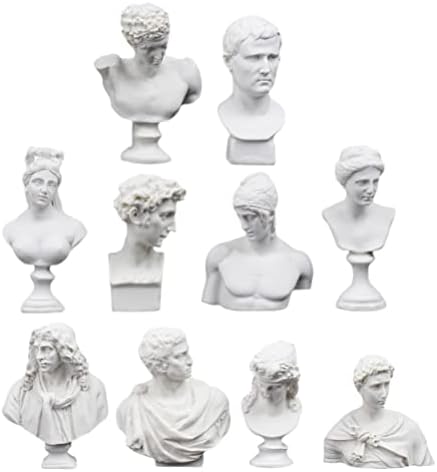 ARTIBETTER 10PCS Greek Mythology Mini Resin Statue Sculpture Set