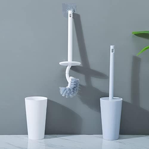Toilet Brush Set with Long Handle and Soft Hair for Home Use