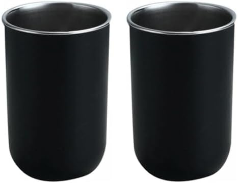 123Arts 2 Pcs Stainless Steel Mouthwash Cups for Bathroom Use