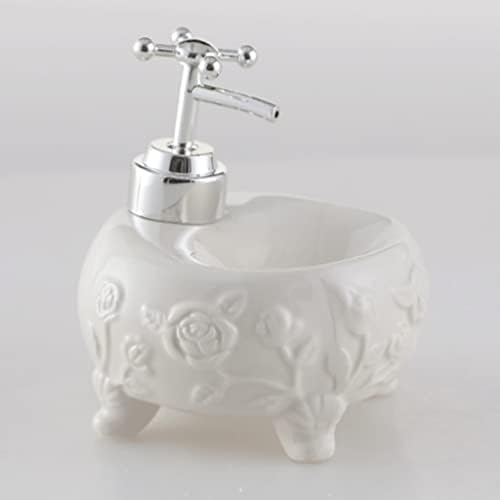 Cute Ceramic Soap Dispenser for Kids Bathroom Pink