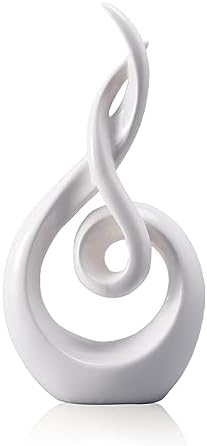 Modern Abstract Ceramic Statue - 5x25x105 Inch Home Dcor Sculpture