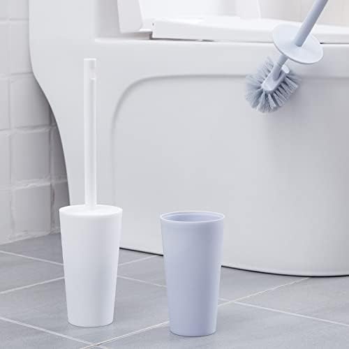 Toilet Brush Set with Long Handle and Soft Hair for Home Use
