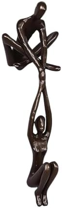 Seek Rare Couple Sculptures Abstract Figurine Decor Black 75x24in