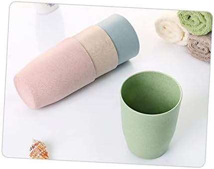 COOLHIYA Wheat Straw Tooth Cup for Bath
