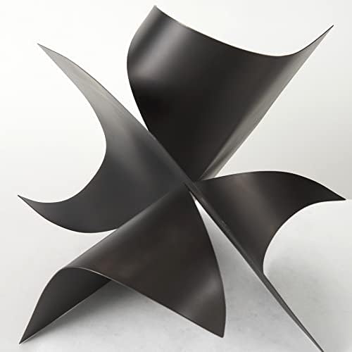 HomeRoots 18 Contempo Antiqued Black Abstract Sculpture