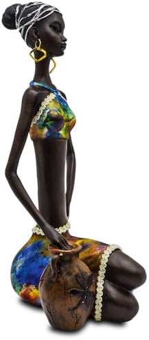 Rockin African Tribal Statue Home Decor Figurine 13 Tall