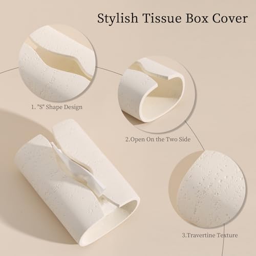 Haocoott Resin Tissue Box Cover Rectangle Holder