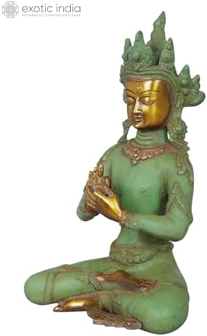 Vairocana Buddha Brass Statue - 10 Inch Home Dcor Showpiece