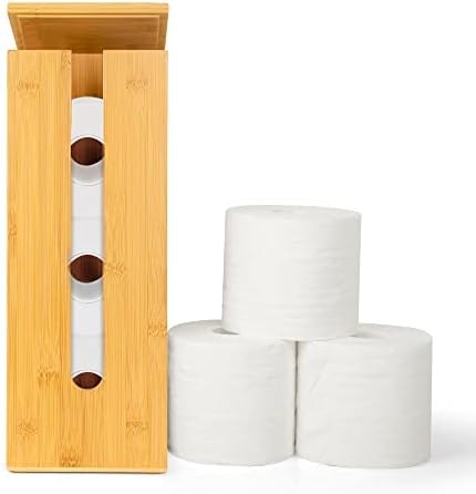 GOBAM Bamboo Toilet Bowl Cleaner and Holder Set