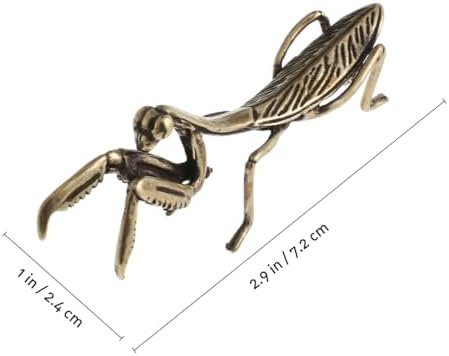 TOYANDONA Brass Mantis Sculpture - Golden Desktop Decor