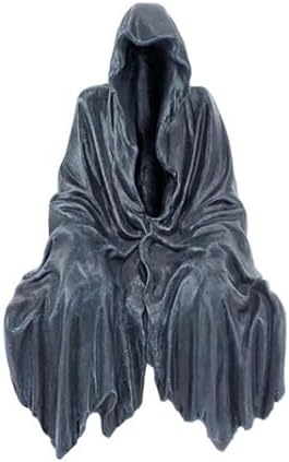 Grim Reaper Statue Bookshelf Decor Halloween Gothic Figurine